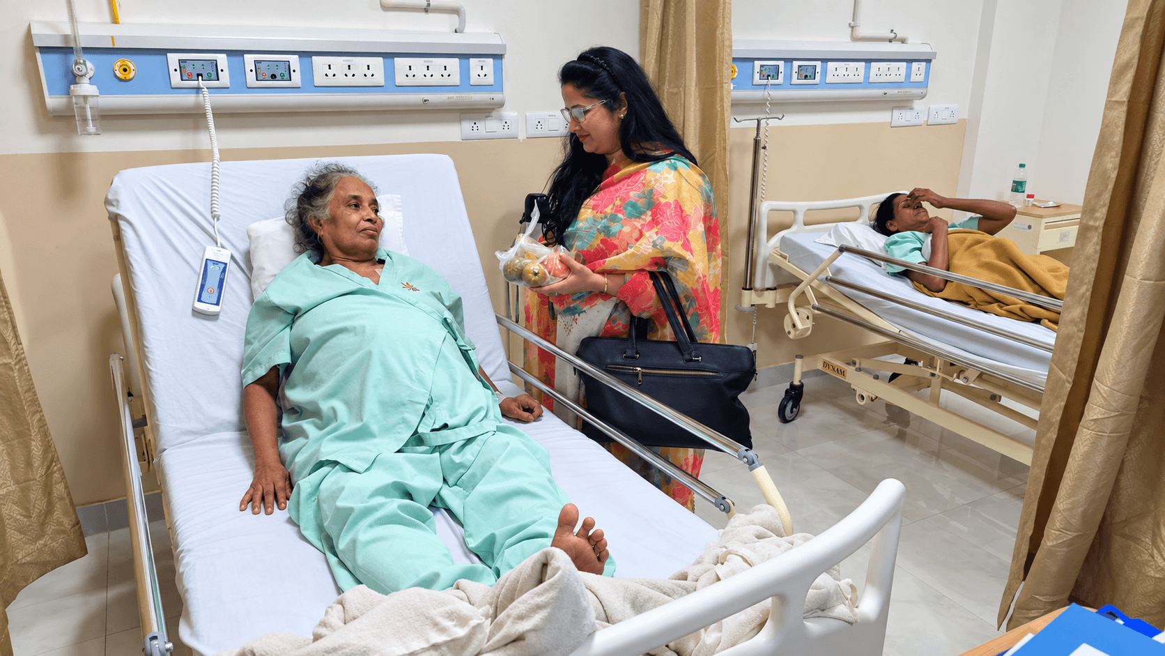 Food, fruit and other appropriate support for patients in need. Secondary Image